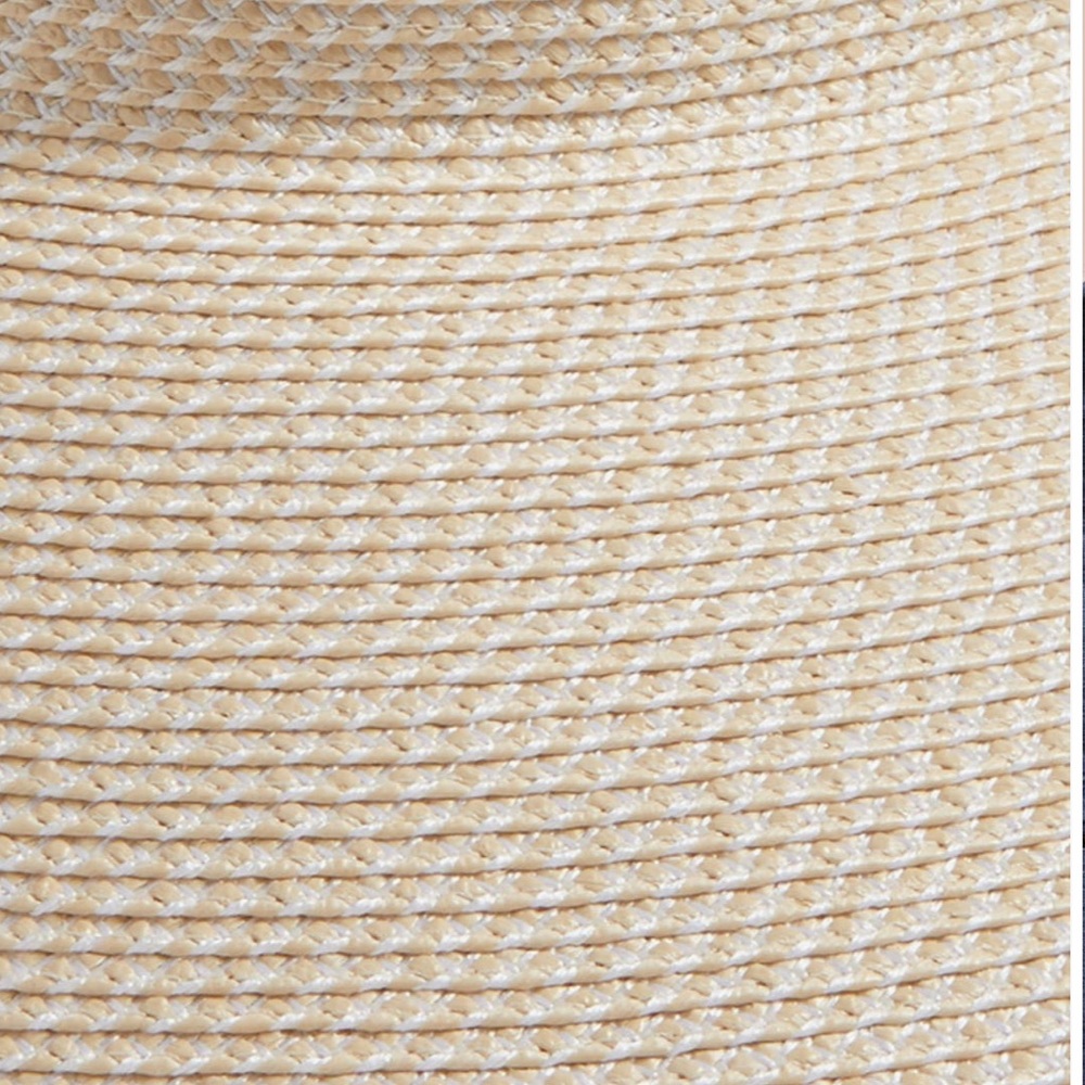 Wide-Brim Straw Sun Hat - Natural Beige - Picture 11 of 13